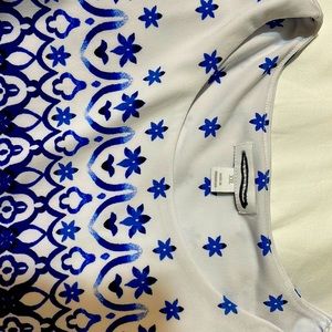 Lovely charter club dress blue and white xxl